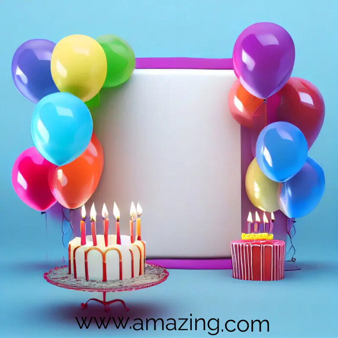 Birthday background image Post Instagram template