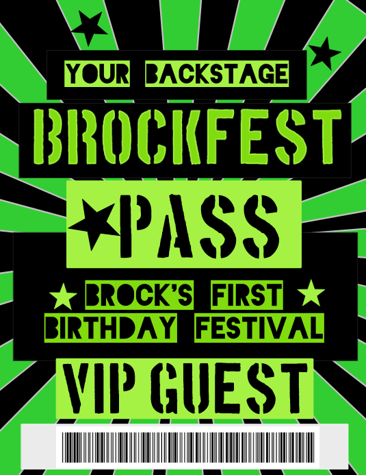 Geburtstag Backstage Pass Vorlage Postermywall Geburtstag Backstage Pass Vorlage Postermywall