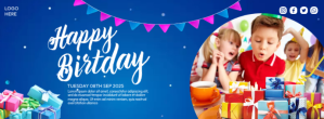 Birthday Banner Facebook-coverfoto template
