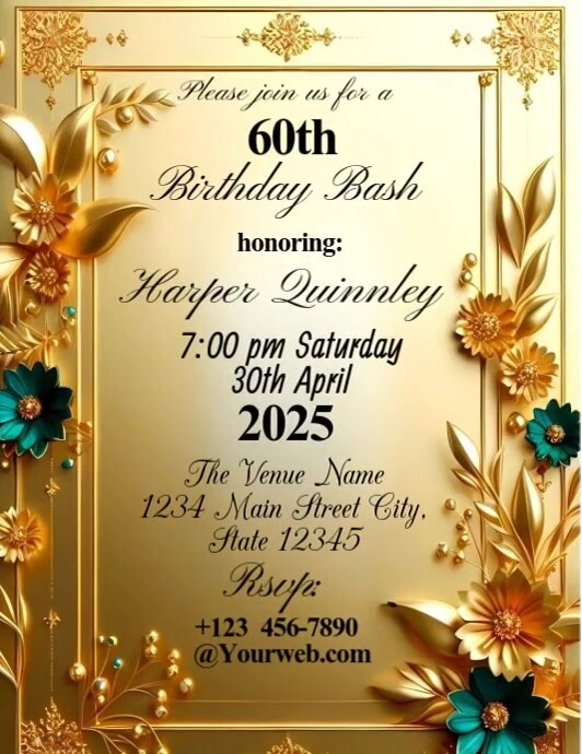 Birthday Bash 2025 Iflaya (Incwadi ye-US) template