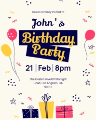 Birthday bash celebration instagram template