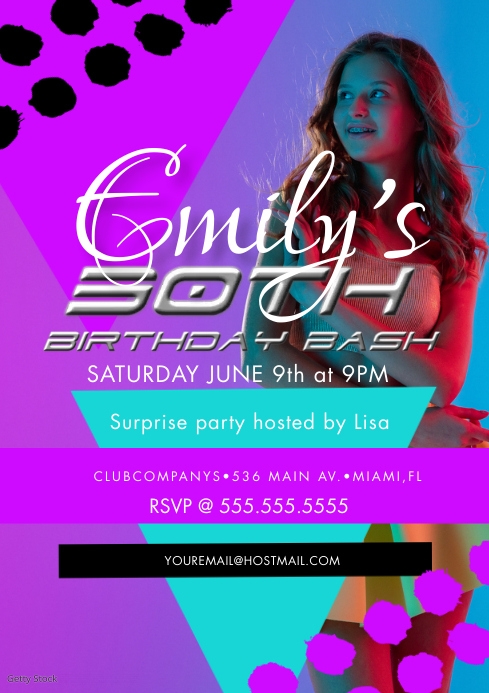 Modele Une Brochure D Invitation De Style Club De Fete D Anniversaire Postermywall Modele Une Brochure D Invitation De Style Club De Fete D Anniversaire Postermywall