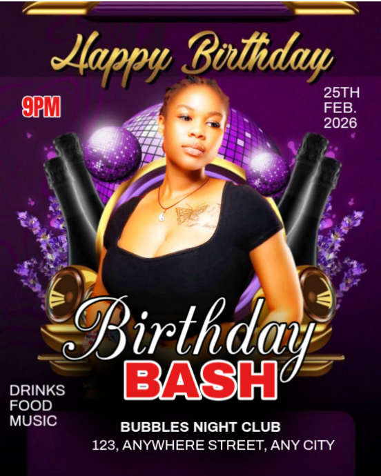Birthday bash design template | PosterMyWall