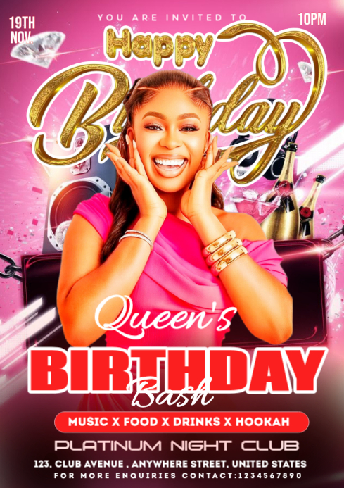 Copy of Birthday bash design template | PosterMyWall