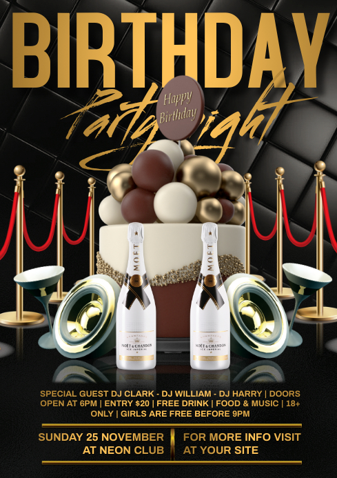 Modele Anniversaire Bash Postermywall Modele Anniversaire Bash Postermywall