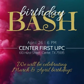 Modele Anniversaire Bash Postermywall Modele Anniversaire Bash Postermywall