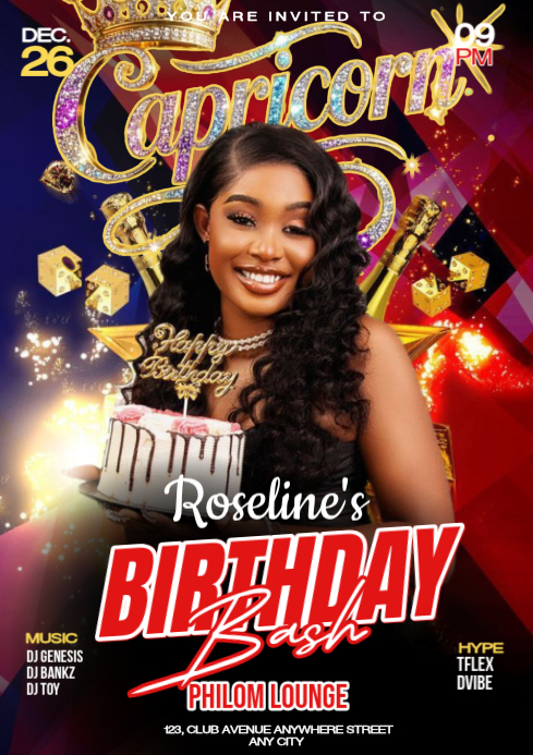 Copy of Birthday bash design template | PosterMyWall