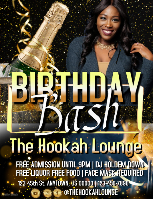 Birthday Bash Flyer (US Letter) template