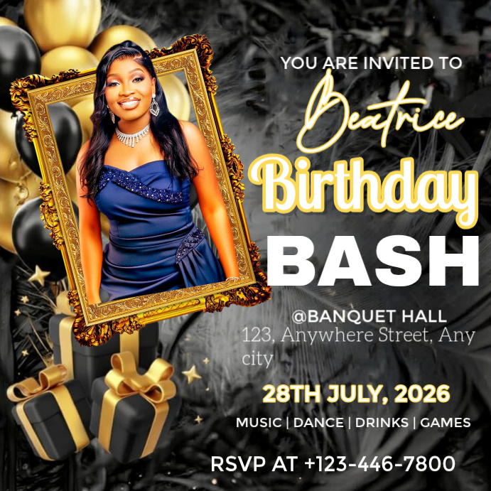 Birthday bash Design template | PosterMyWall