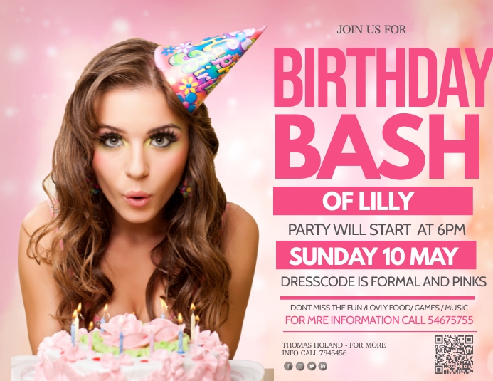 Copy of Birthday bash | PosterMyWall