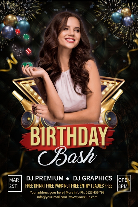 Modele Birthday Bash Postermywall Modele Birthday Bash Postermywall