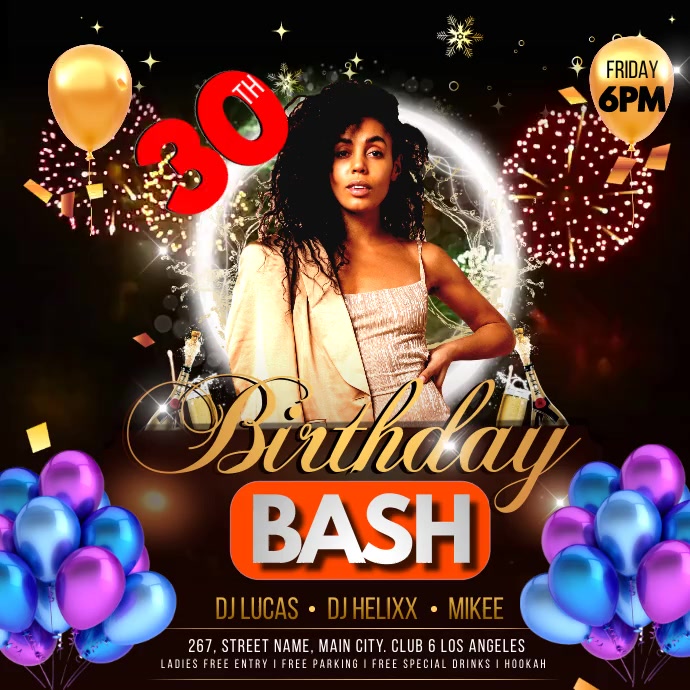 birthday bash Template | PosterMyWall