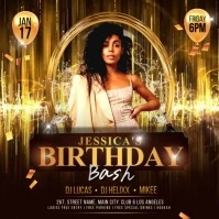 birthday bash Instagram Post template