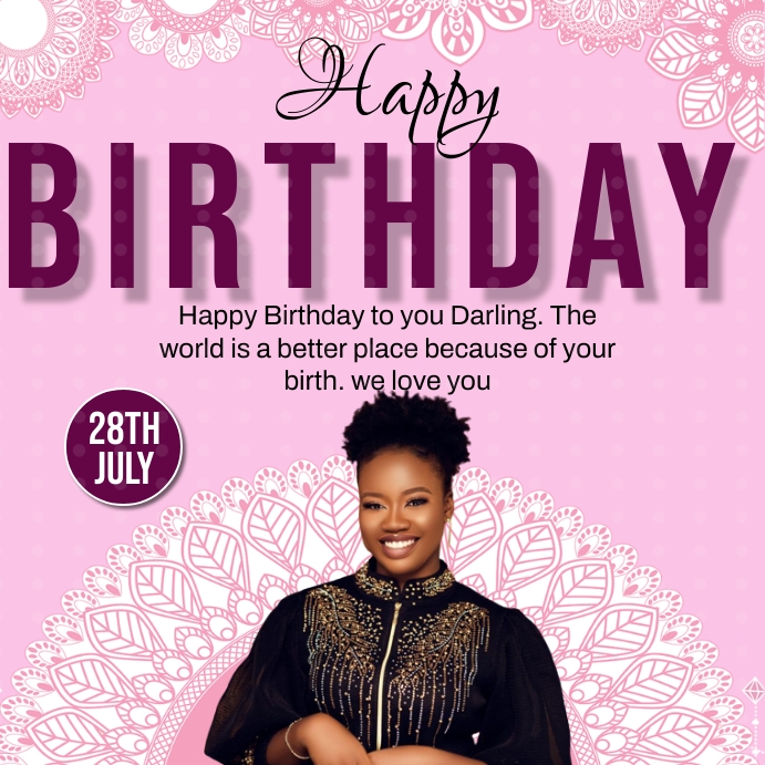 birthday bash Instagram Post template