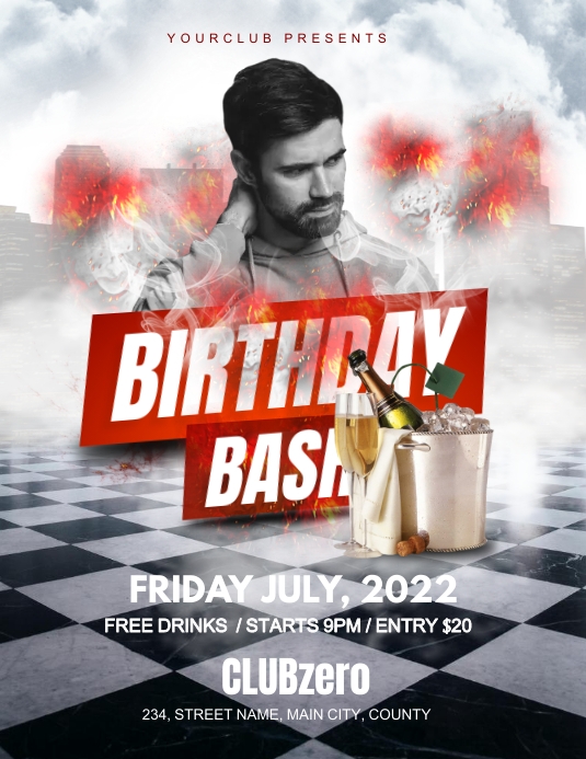 Modele Anniversaire Bash Postermywall Modele Anniversaire Bash Postermywall