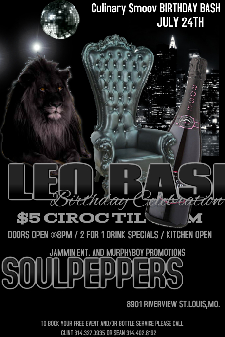 birthday bash flyer template postermywall