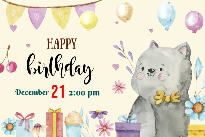 Modele Birthday Bash Invitation Postermywall Modele Birthday Bash Invitation Postermywall