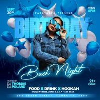 Birthday Bash Night Publicación de Instagram template