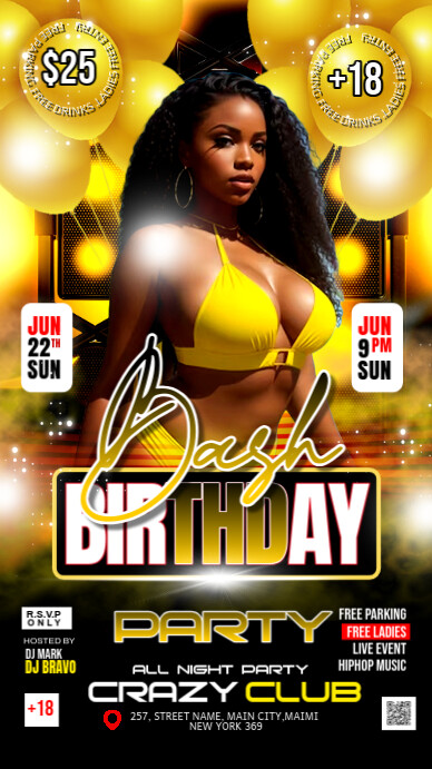 BIRTHDAY BASH PARTY Indaba yaku-Instagram template