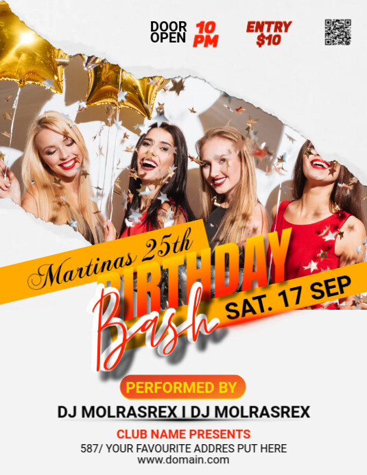 Brochure De Modele De Flyer De Fete D Anniversaire Postermywall