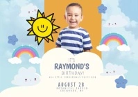 Birthday Boy Video Invitation A5 template
