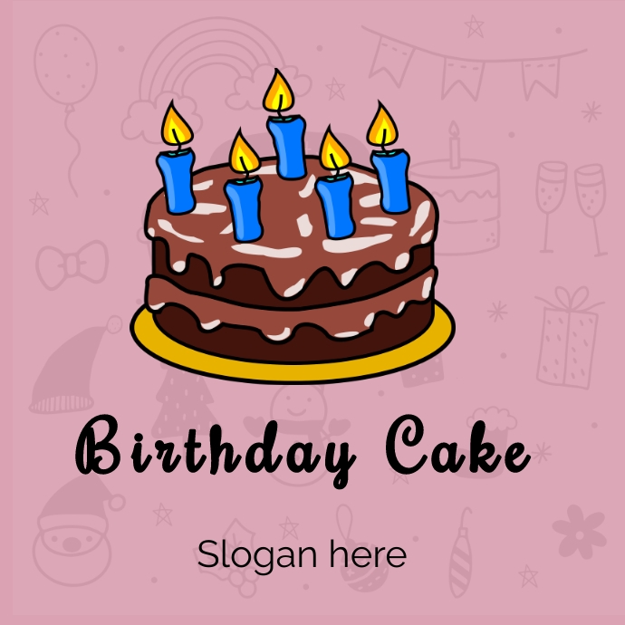 Birthday Cake Logo Template PosterMyWall birthday-cake-logo-template-postermywall