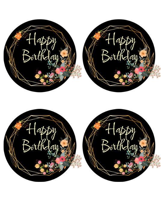Birthday cake topper design Flyer (US Letter) template