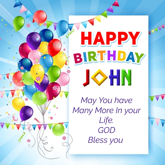 Birthday card, Birthday wish online card Logotyp template