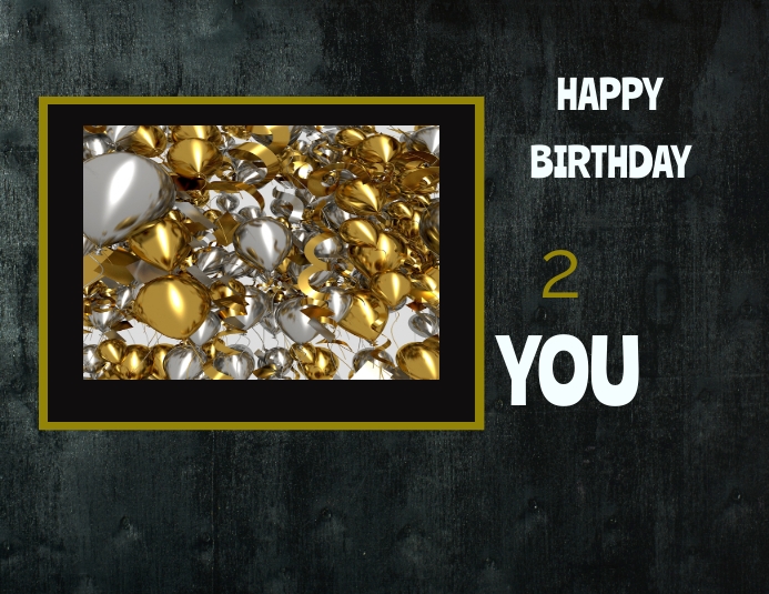 Birthday card (4) Flyer (US Letter) template