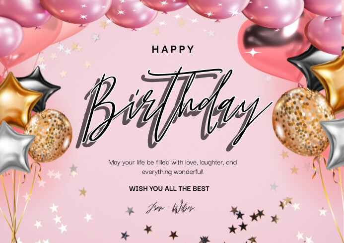 birthday card Template PosterMyWall