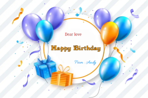 White Birthday Greeting Label Template