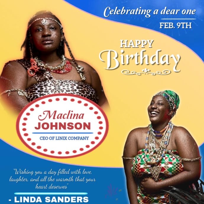 Birthday card Instagram Post template