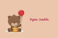 Birthday card Etiqueta template