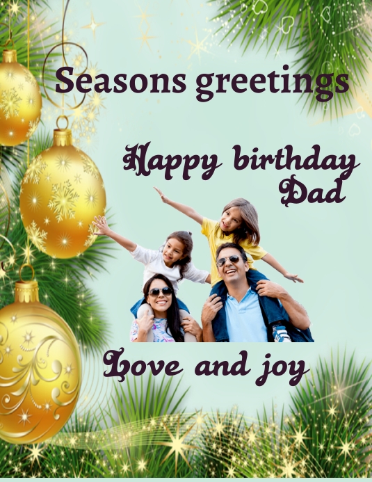 birthday card Folheto (US Letter) template