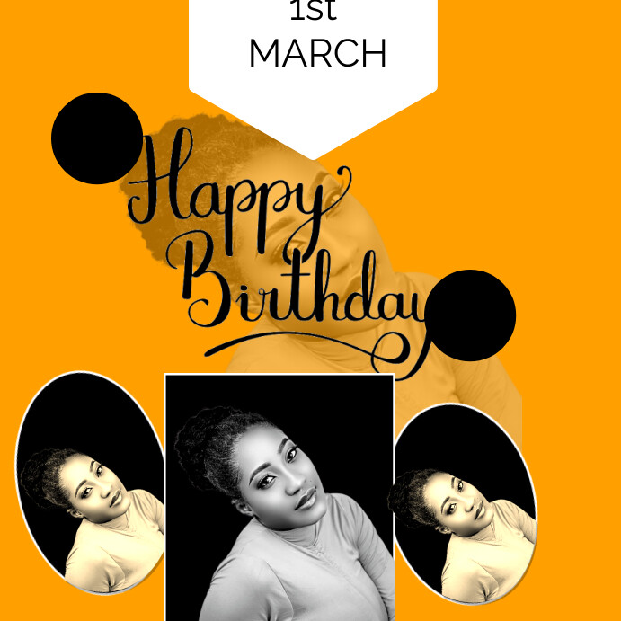 BIRTHDAY CARD Square (1:1) template