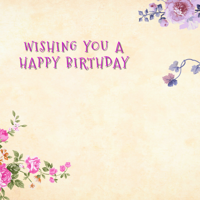 Birthday Card Template Postermywall