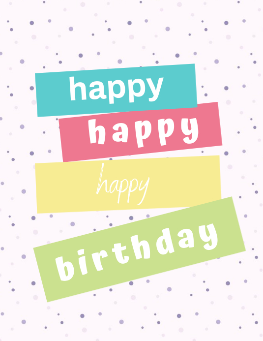 Birthday Card Template Postermywall