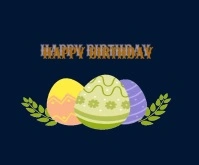 Birthday Card Mittelgroßes Rechteck template