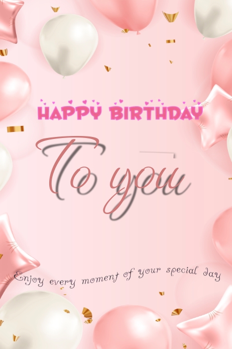 Birthday card Poster template