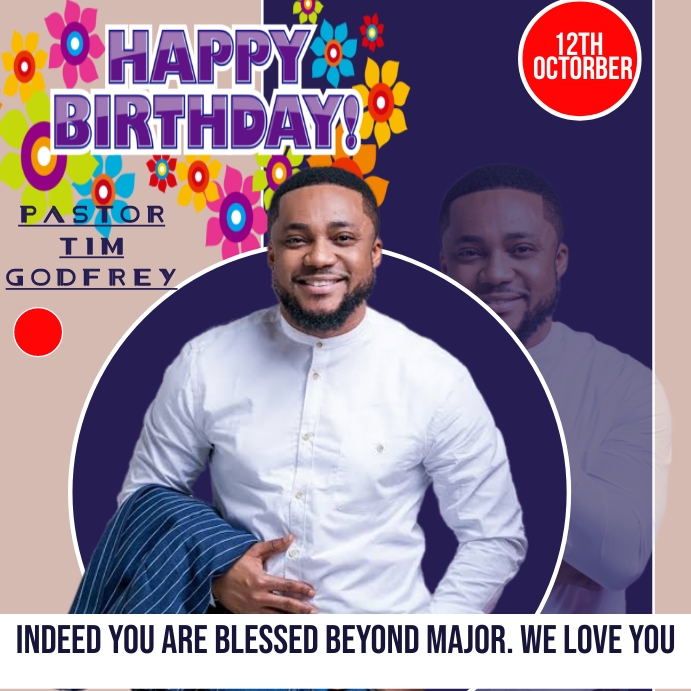 BIRTHDAY CARD Square (1:1) template