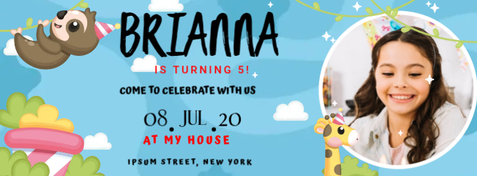 Birthday Card Facebook Cover Photo template