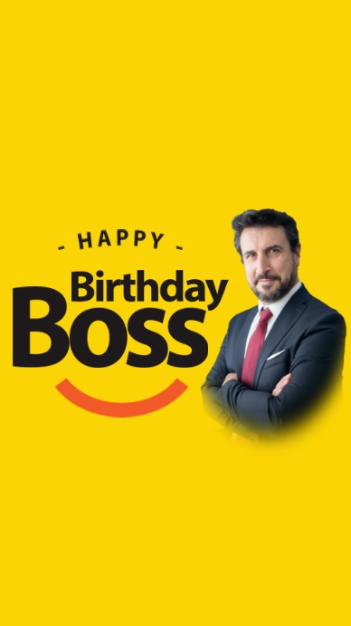 birthday card for my boss WhatsApp Status template