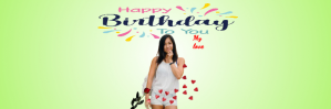 birthday card for my love Заголовок Twitter template