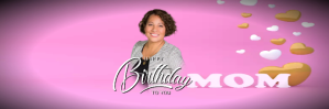 Czerwony birthday card for my mum Twitter-header Template