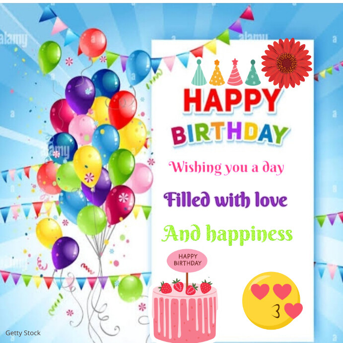 Birthday Card  Instagram Post template