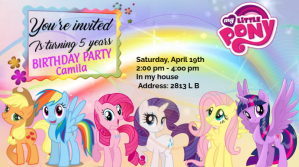 Paars Kids Birthday Invitation Digitalanzeige Template