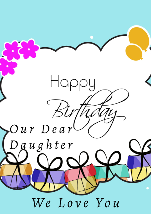 birthday card template postermywall
