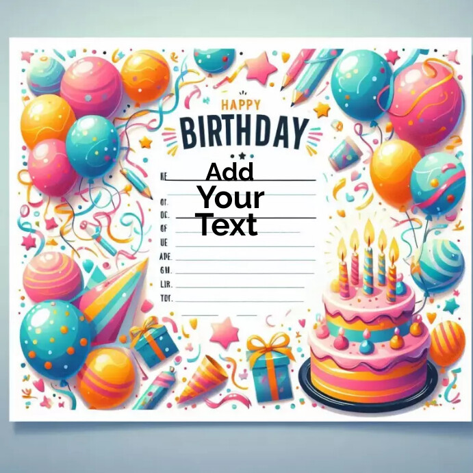 Birthday card template flyer | PosterMyWall