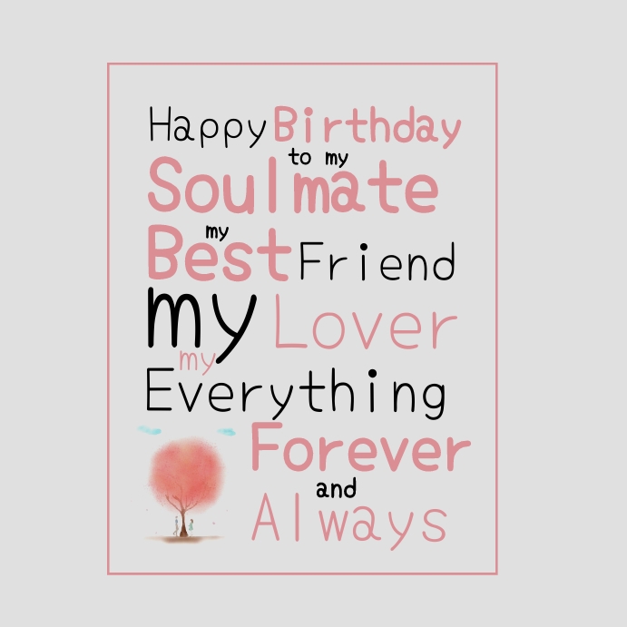 Birthday Card Template Tree Instagram Post