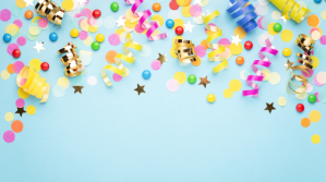 birthday carnival zoom background template de Præsentation (16:9)